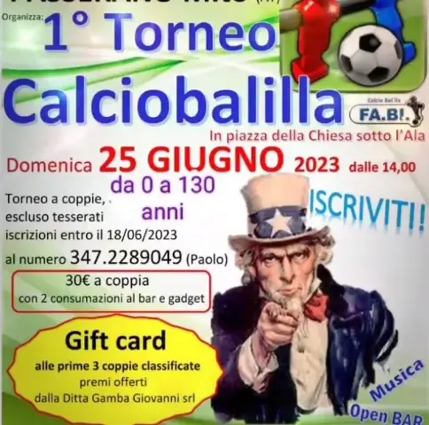 Passerano Marmorito | "1° Torneo Calciobalilla"