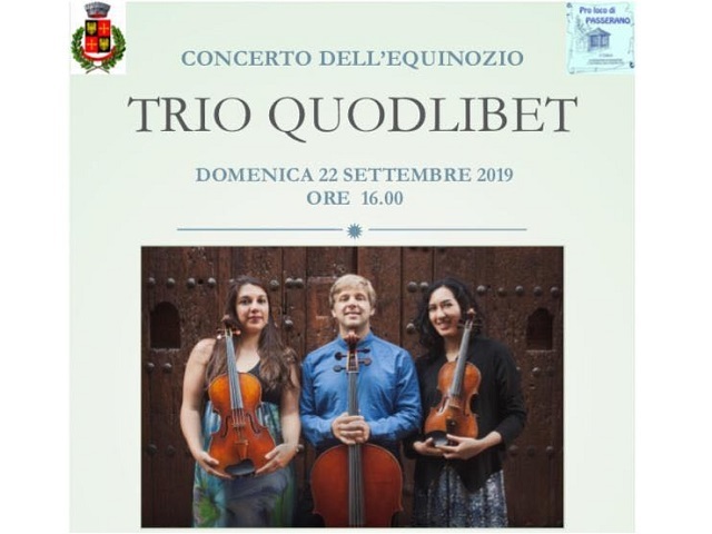 Passerano Marmorito | "Concerto dell'Equinozio" del Trio Quodlibet